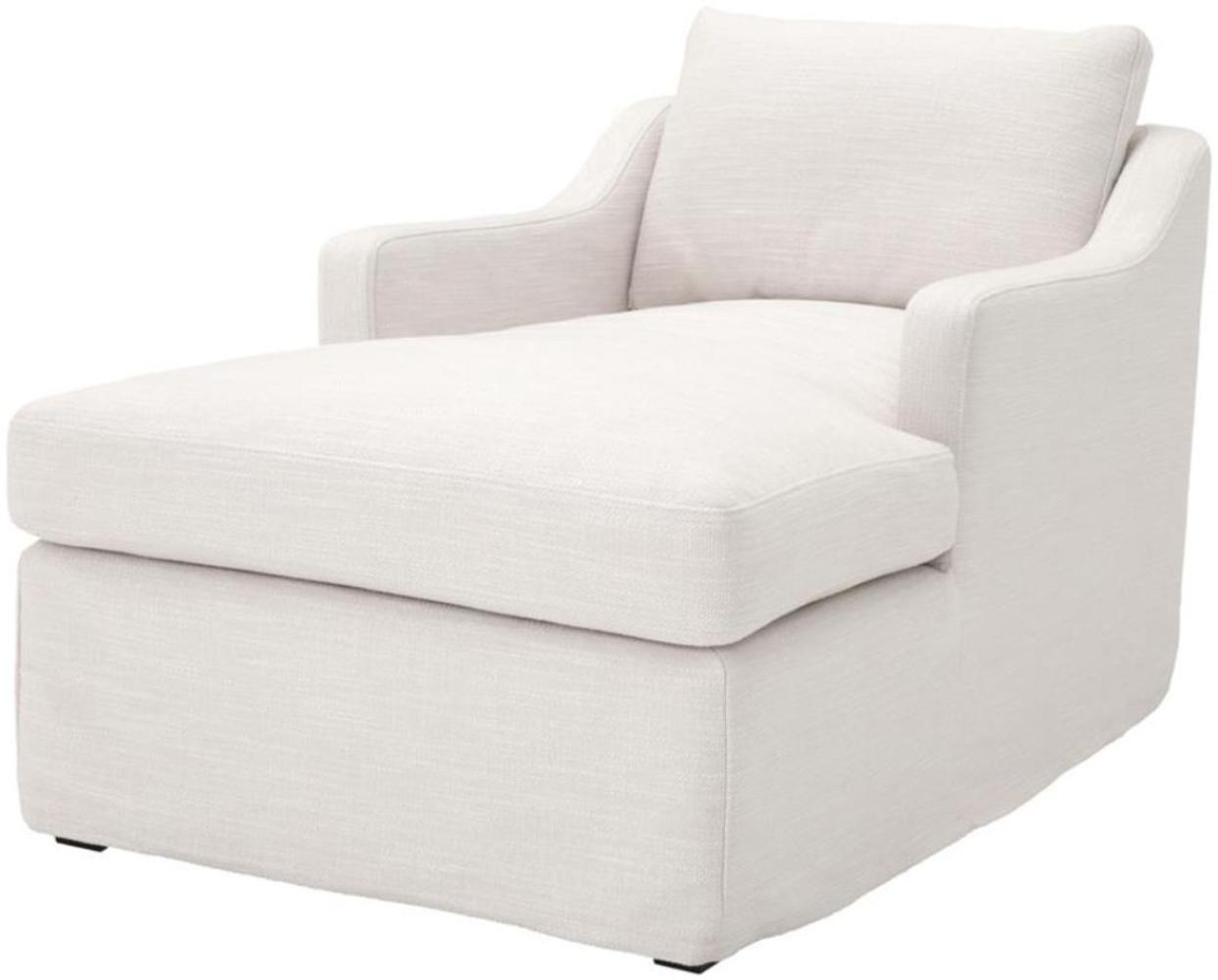 Casa Padrino Luxus Liegesessel / Schlafsessel Weiß 85 x 150 x H. 75 cm - Wohnzimmer Sessel Bild 1