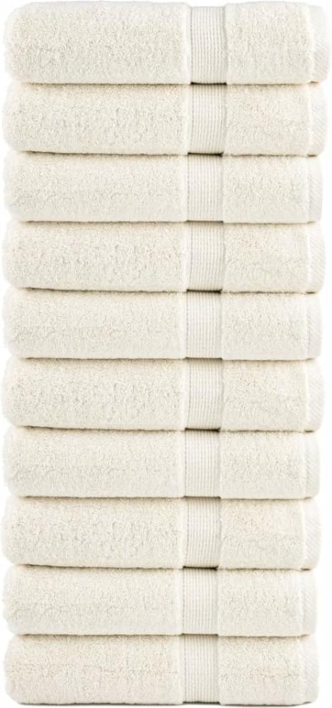 Premium-Handtücher 10 Stk. Creme 50x100 600 g/m² 100% Baumwolle 137475 Bild 1