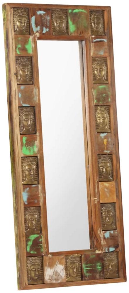 Spiegel mit Buddha-Verzierung 50x110 cm Recyceltes Massivholz Bild 1