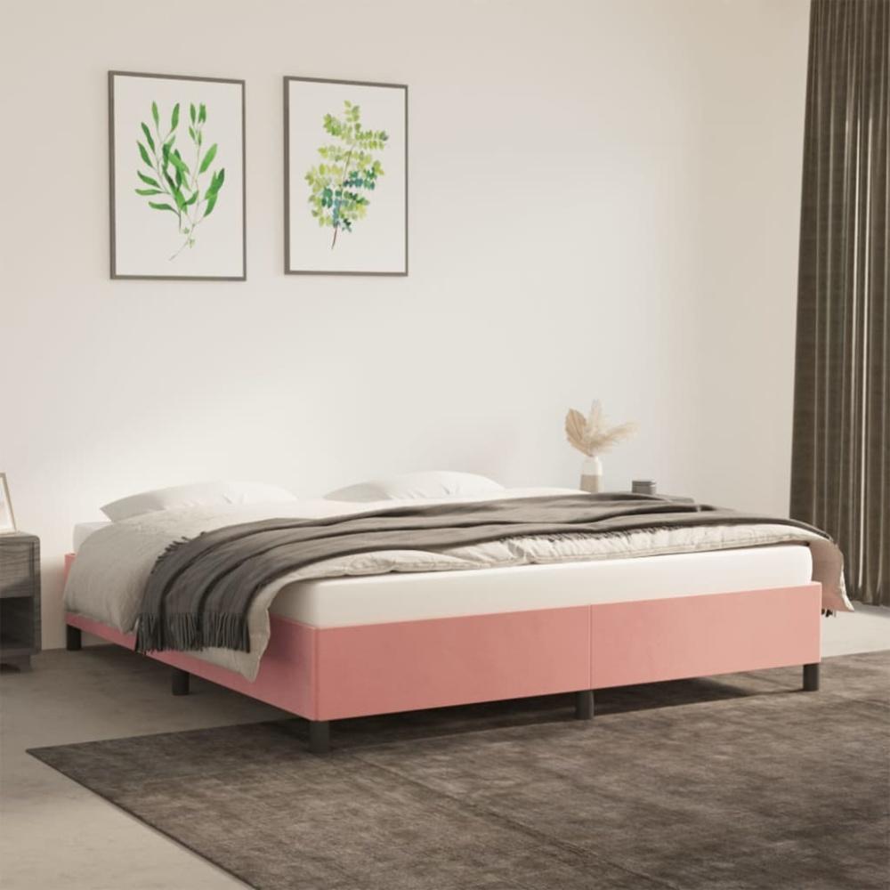 Bettgestell 80x200 cm Samt Rosa 180 x 200 cm Bild 1