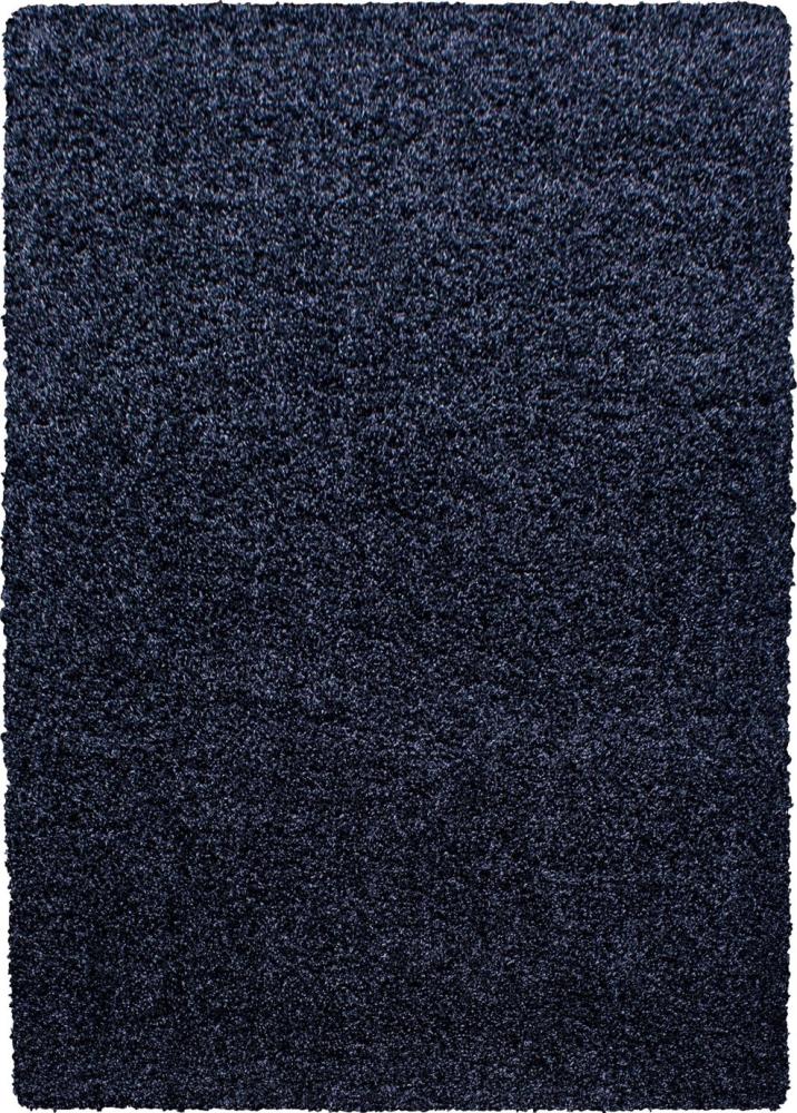 Hochflor Teppich Lux Läufer - 100x200 cm - Marineblau Bild 1