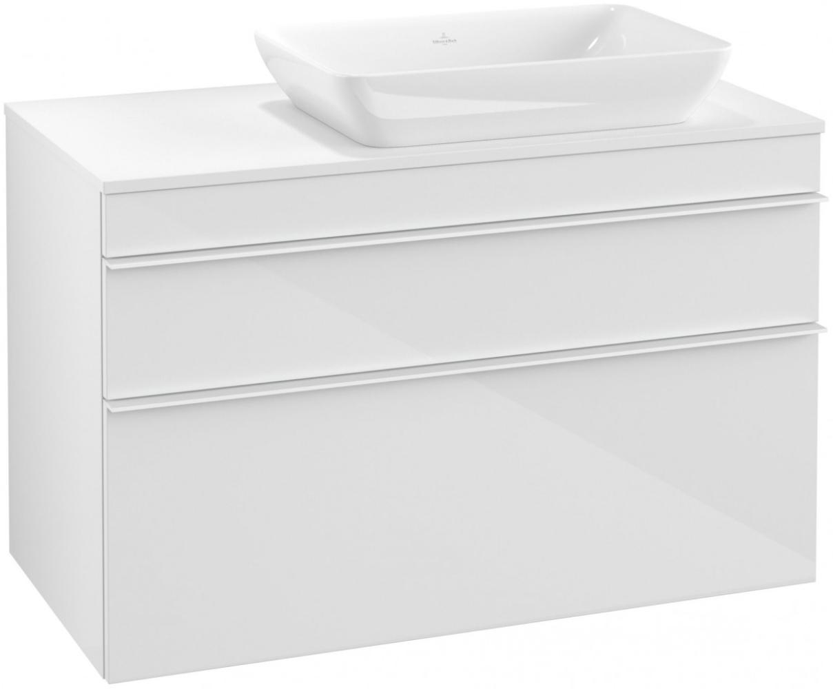 Villeroy & Boch VENTICELLO Waschtischunterschrank 95 cm breit, Weiß, Griff Weiß, für Becken rechts Bild 1