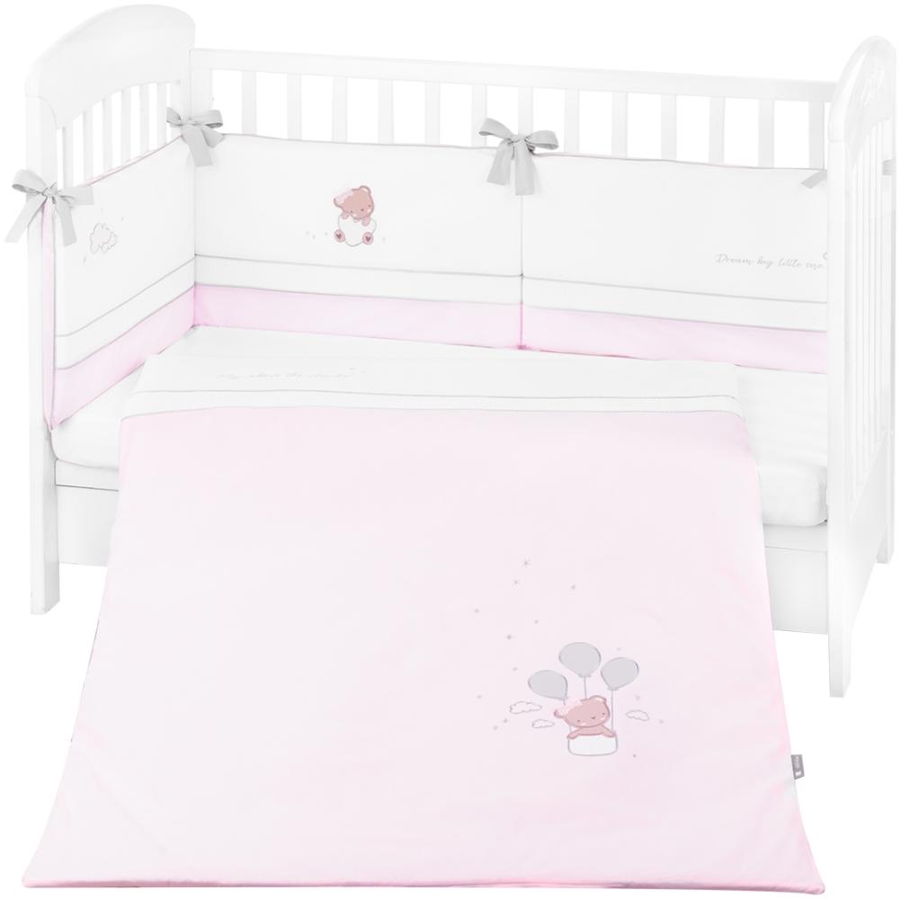 Kikkaboo Babybettwäsche Set Dream Big 3-teilig Decke 135 x 95 für Bett 140 x 70 rosa Bild 1