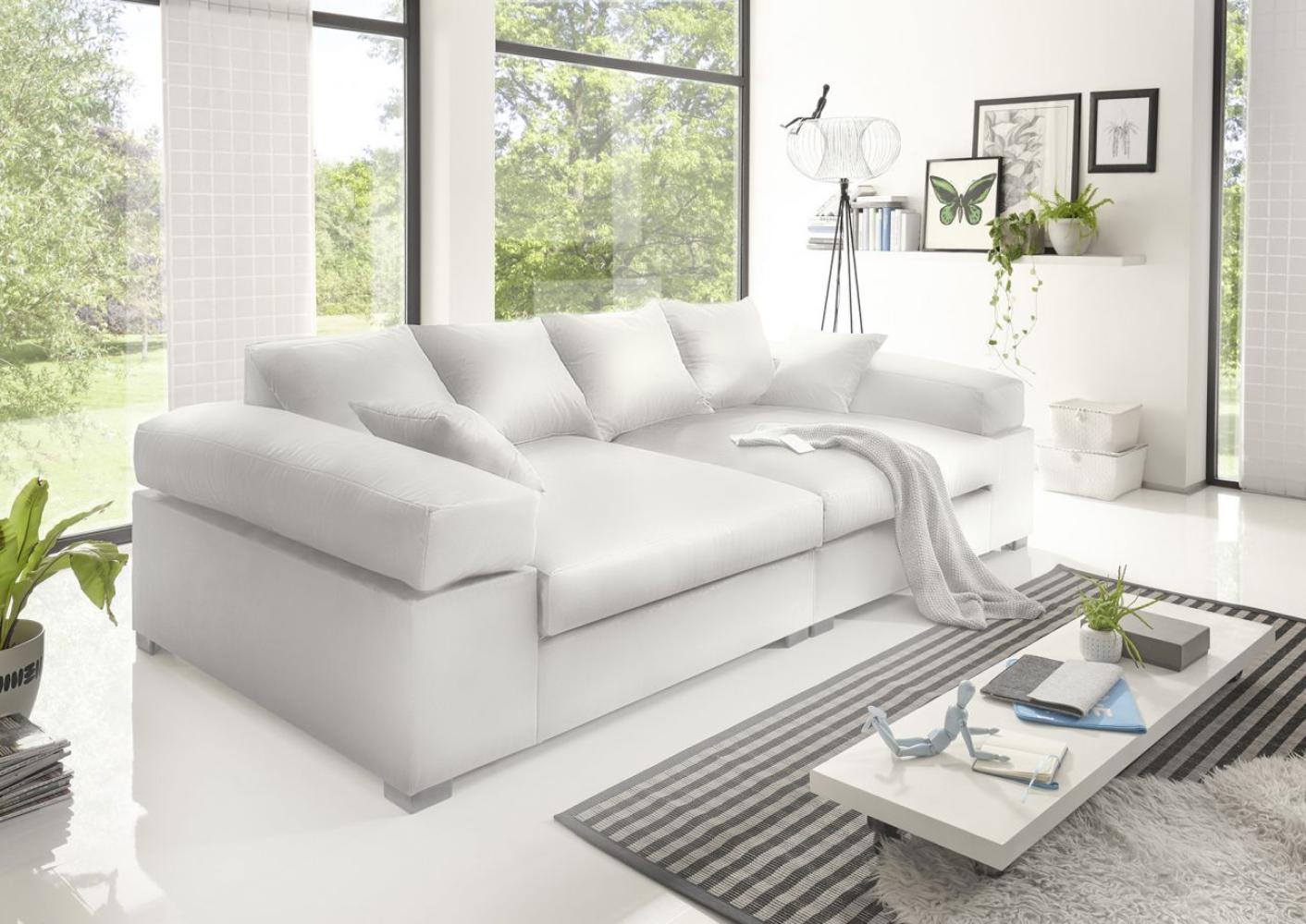 Big Sofa Couchgarnitur Megasofa Riesensofa AREZZO - Kunstleder Weiß Bild 1
