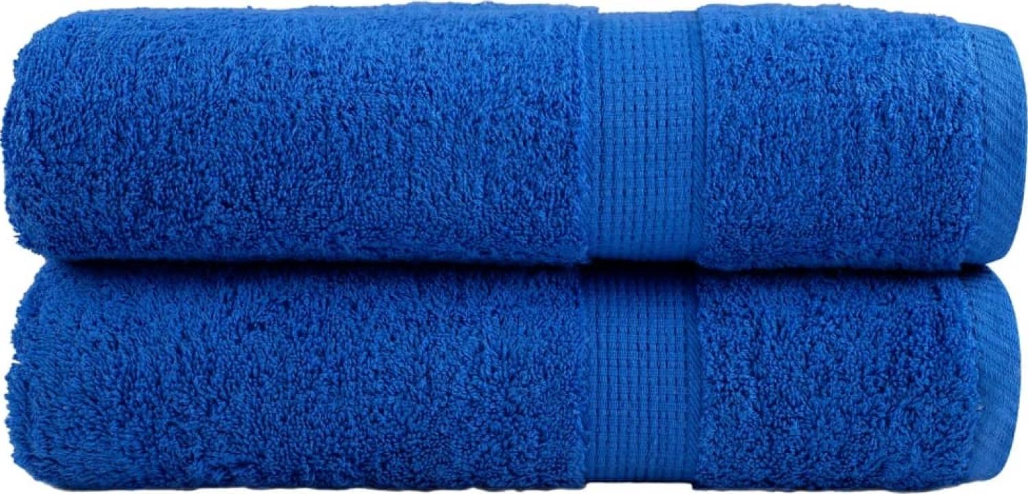 Premium-Duschtücher 2 Stk Blau 70x140cm 600 g/m² 100% Baumwolle 137188 Bild 1