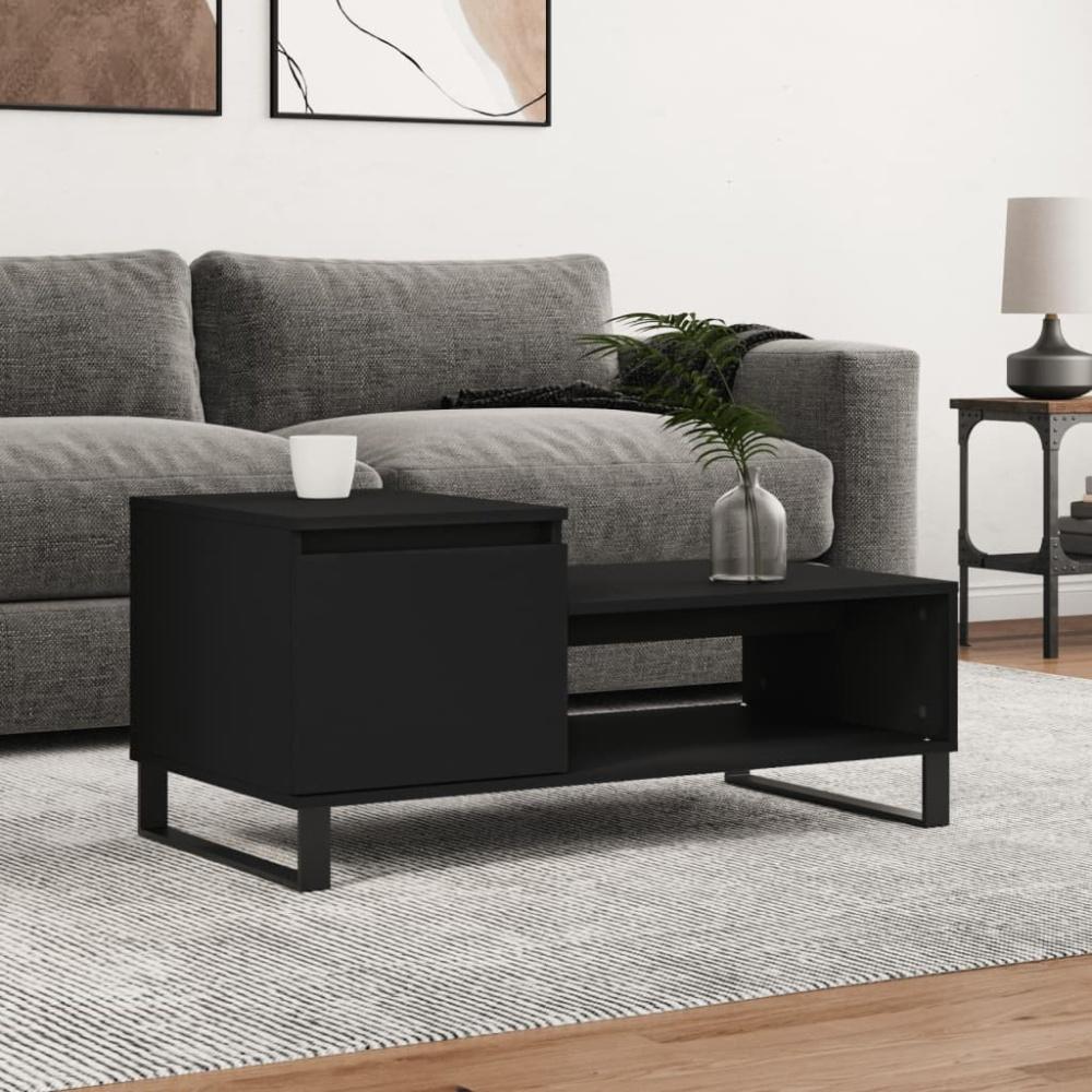 vidaXL Couchtisch Schwarz 100x50x45 cm Holzwerkstoff Bild 1