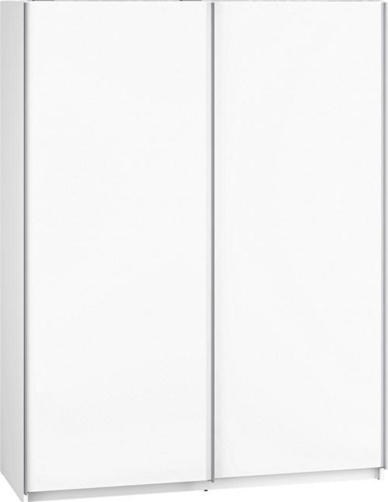 Schwebetürenschrank "Kendo" Kleiderschrank 151cm weiß 2-türig Bild 1