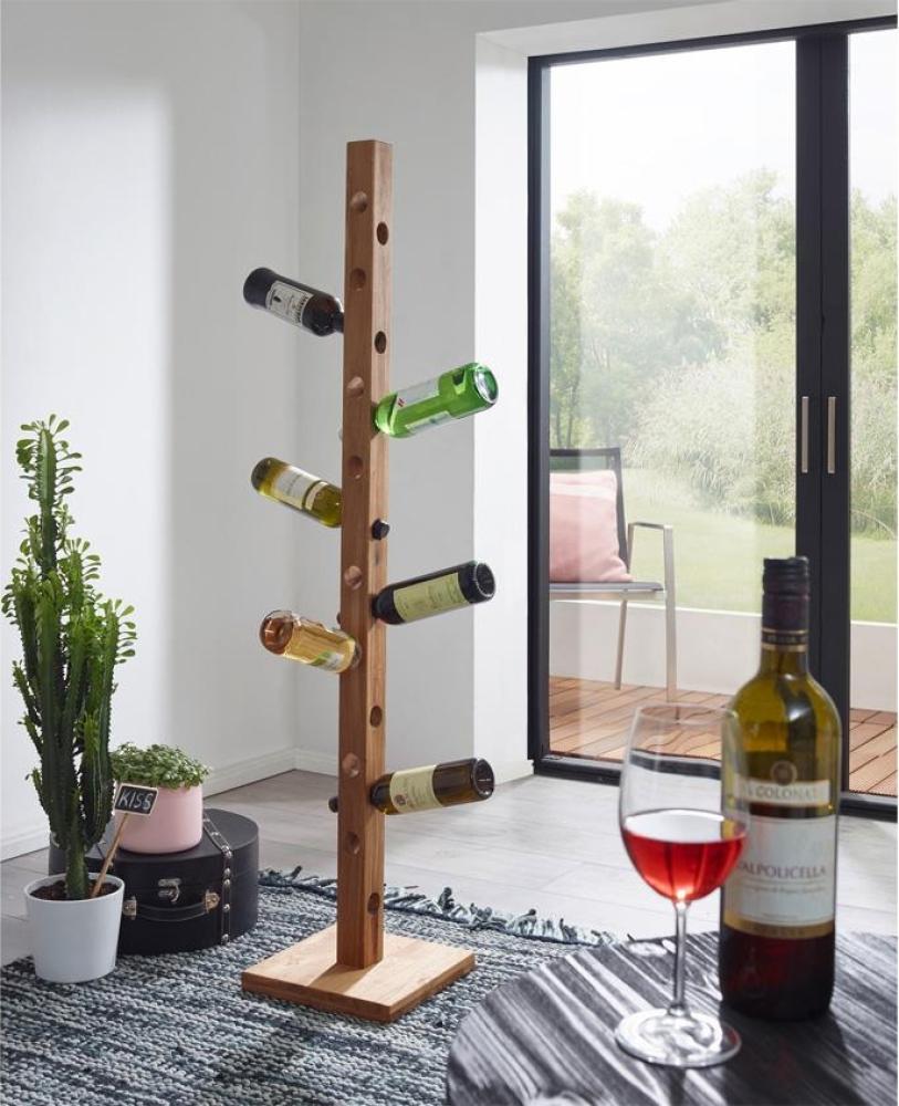 Weinständer KM-0240 Flaschenständer Wildeiche massiv geölt 32x150 cm Bild 1