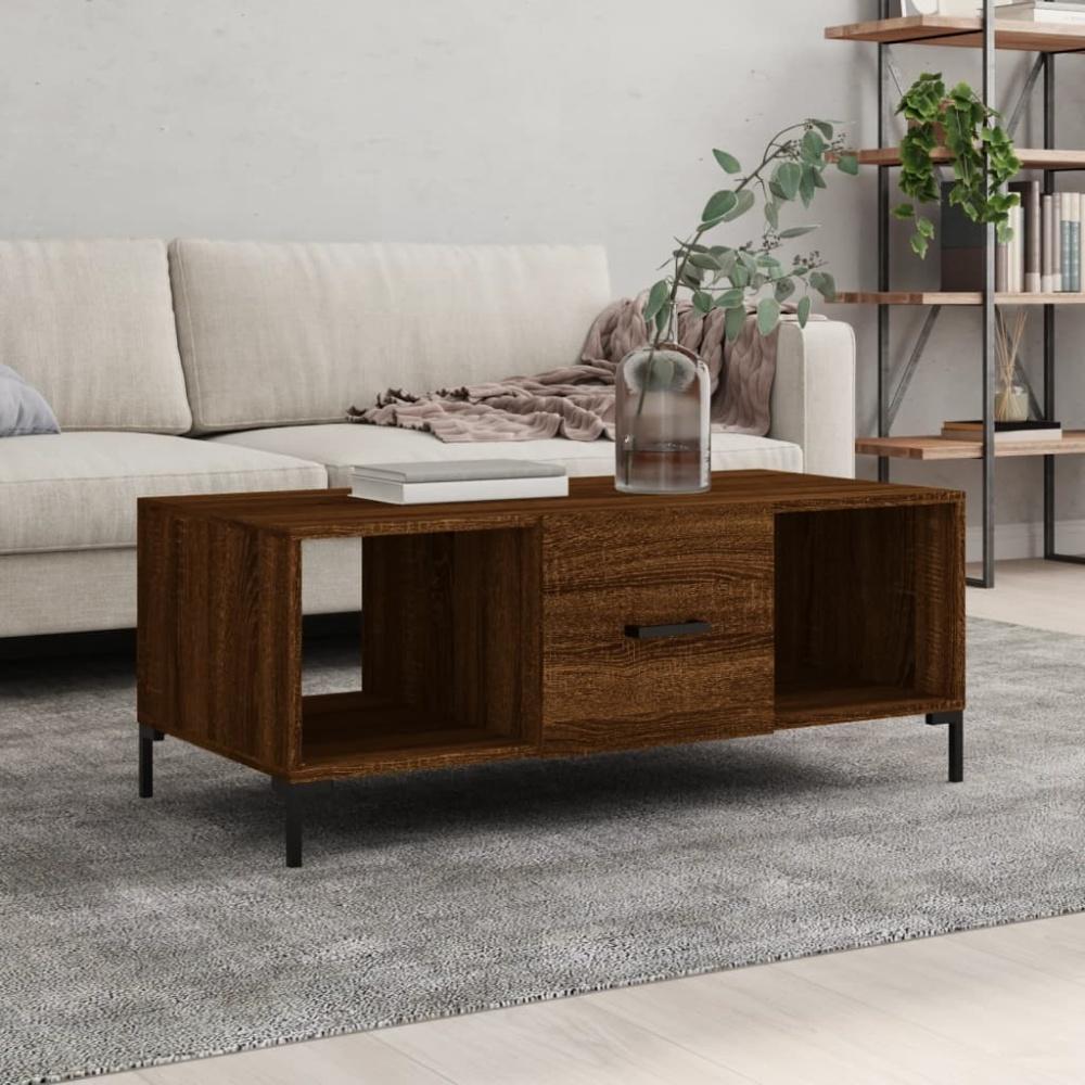 vidaXL Couchtisch Braun Eichen-Optik 102x50x40 cm Holzwerkstoff Bild 1