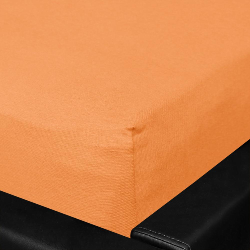 BettwarenShop Jersey Spannbettlaken Multi-Stretch | 220x220 cm | mandarin Bild 1