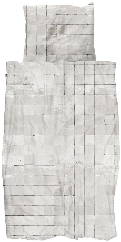 Snurk Tiles Bettwäsche Pearl White 140 x 200 / 220 cm Weiß off white Bild 1