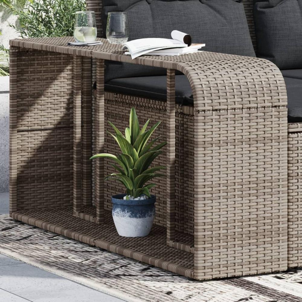 vidaXL Outdoor-Rgale 2 Stk. Grau Poly Rattan Bild 1