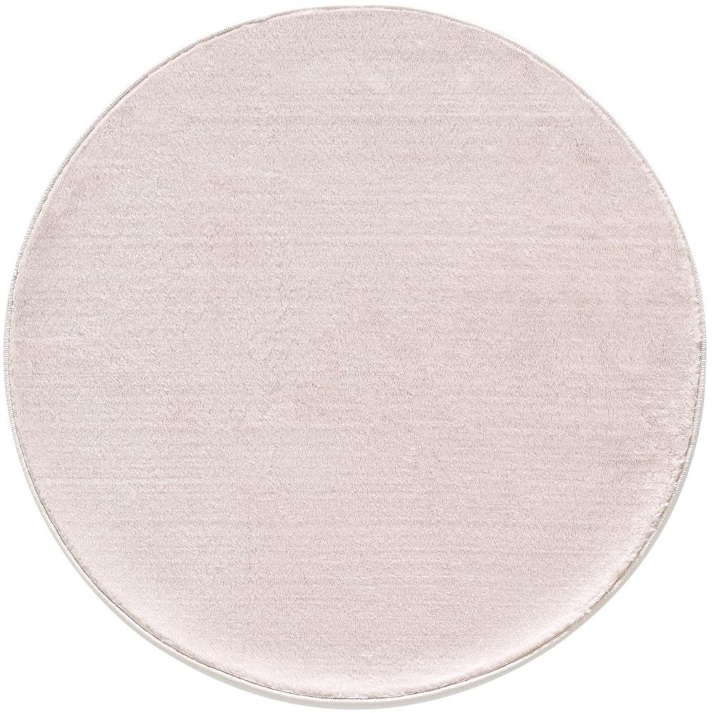 Waschbarer Teppich Camilla rund - 120 cm Durchmesser - Braun Bild 1