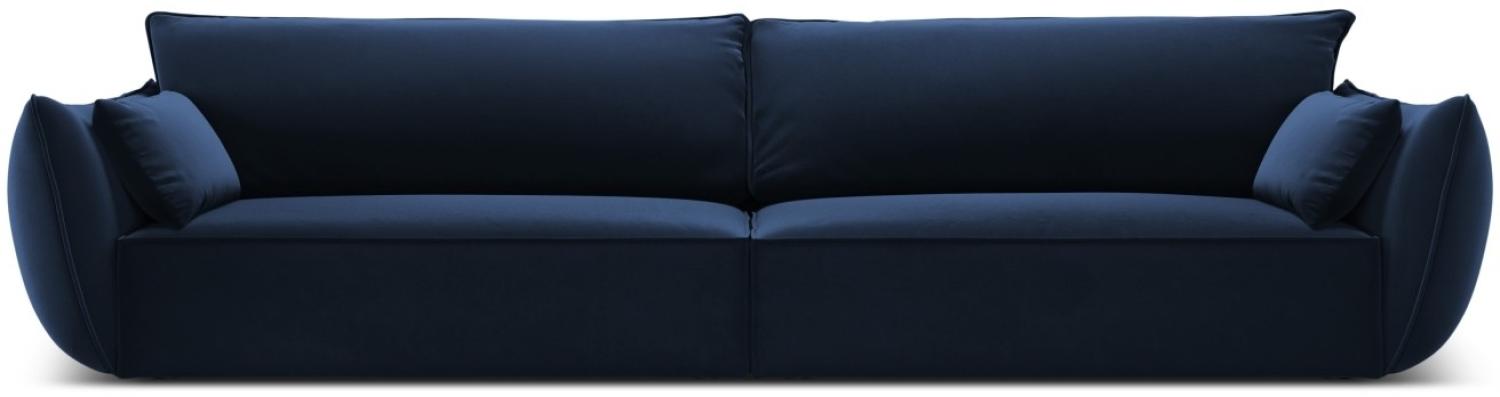 Micadoni 4-Sitzer Sofa Kaelle | Bezug Royal Blue | Beinfarbe Black Plastic Bild 1