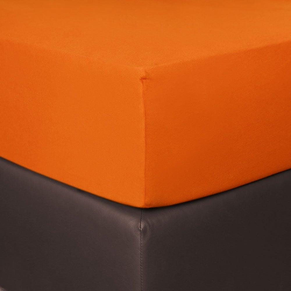 BettwarenShop Boxspring Spannbettlaken | 140x200 - 160x220 cm | orange Bild 1