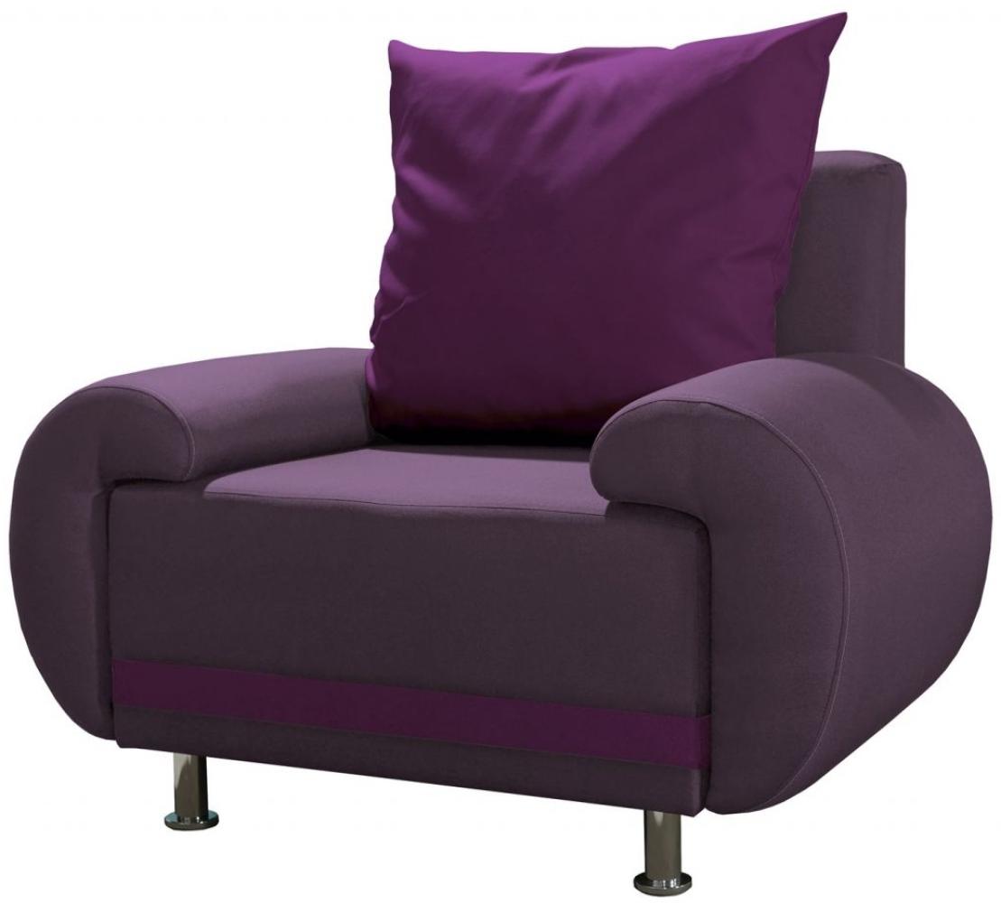 Sessel Clubsessel MIKA in Polyesterstoff Violett Bild 1