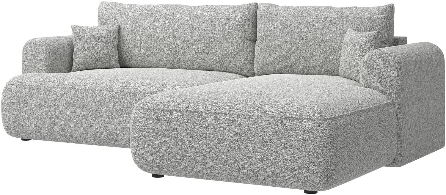 Selsey Ovo - Ecksofa in L-Form mit Schlaffunktion, hellgrau, rechtsseitig Bild 1