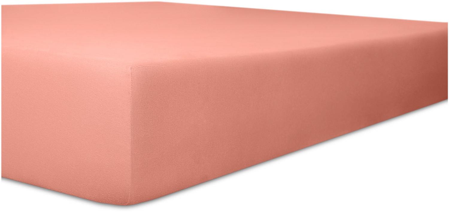 Kneer Vario-Stretch Spannbetttuch one für Topper 4-12 cm Höhe Qualität 22 Farbe altrosa 100x220 cm Bild 1