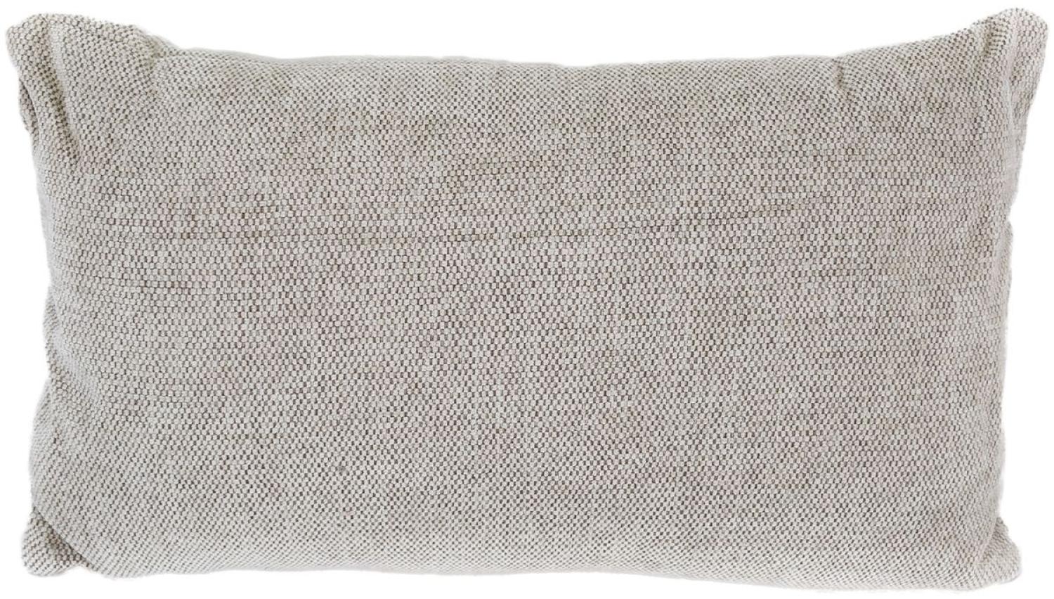 Chenille Dekokissen 30 x 50 cm Couchkissen einfarbig mit Reißverschluss taupe Bild 1