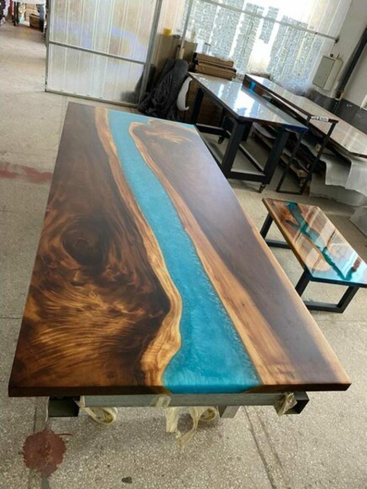 Moderne Tische Esstisch Design Tisch Harz Meer Fluss Möbel 220x90 Bild 1