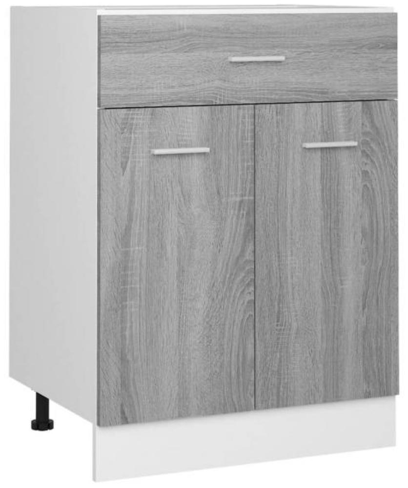 Unterschrank mit Schublade Grau Sonoma 60x46x81,5 cm Bild 1