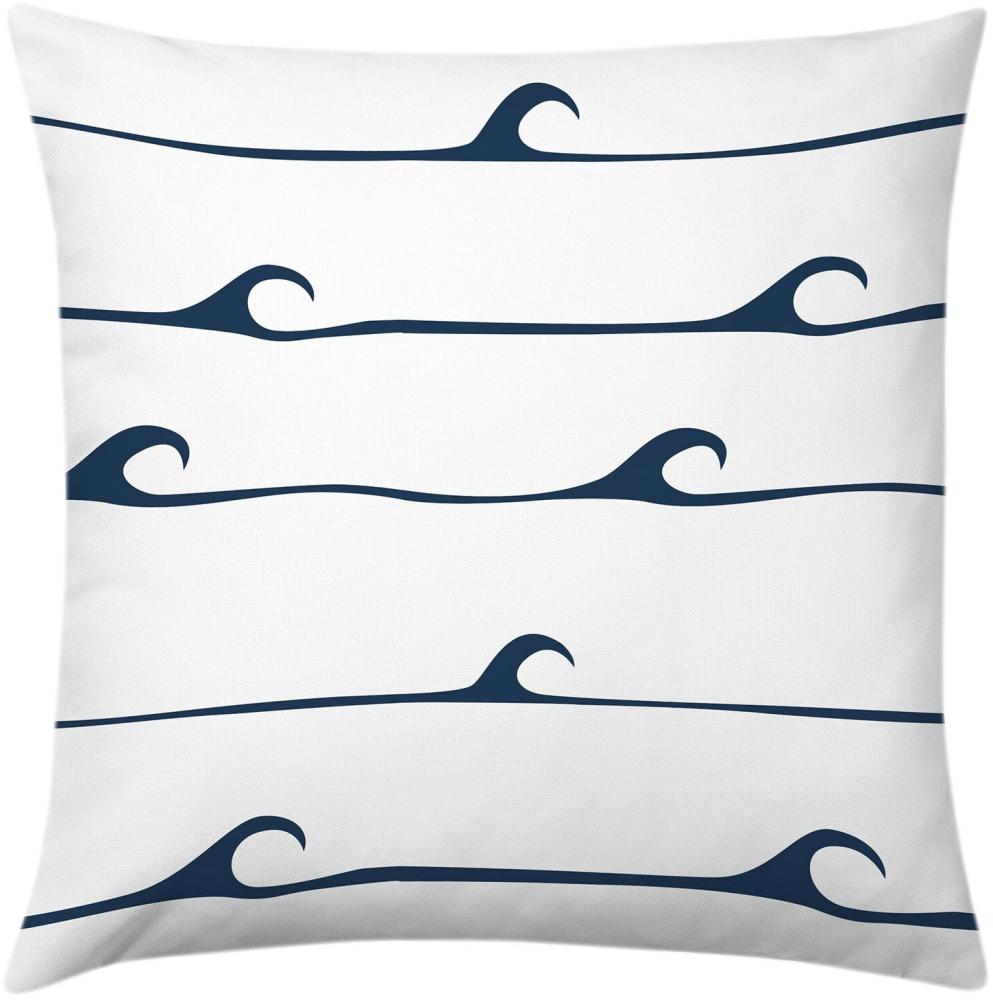 Traumschlaf Dekokissenhülle Wellen | 40x40 cm | weiß Bild 1
