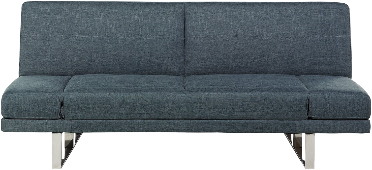 2-Sitzer Schlafsofa grau-blau silber YORK Bild 1