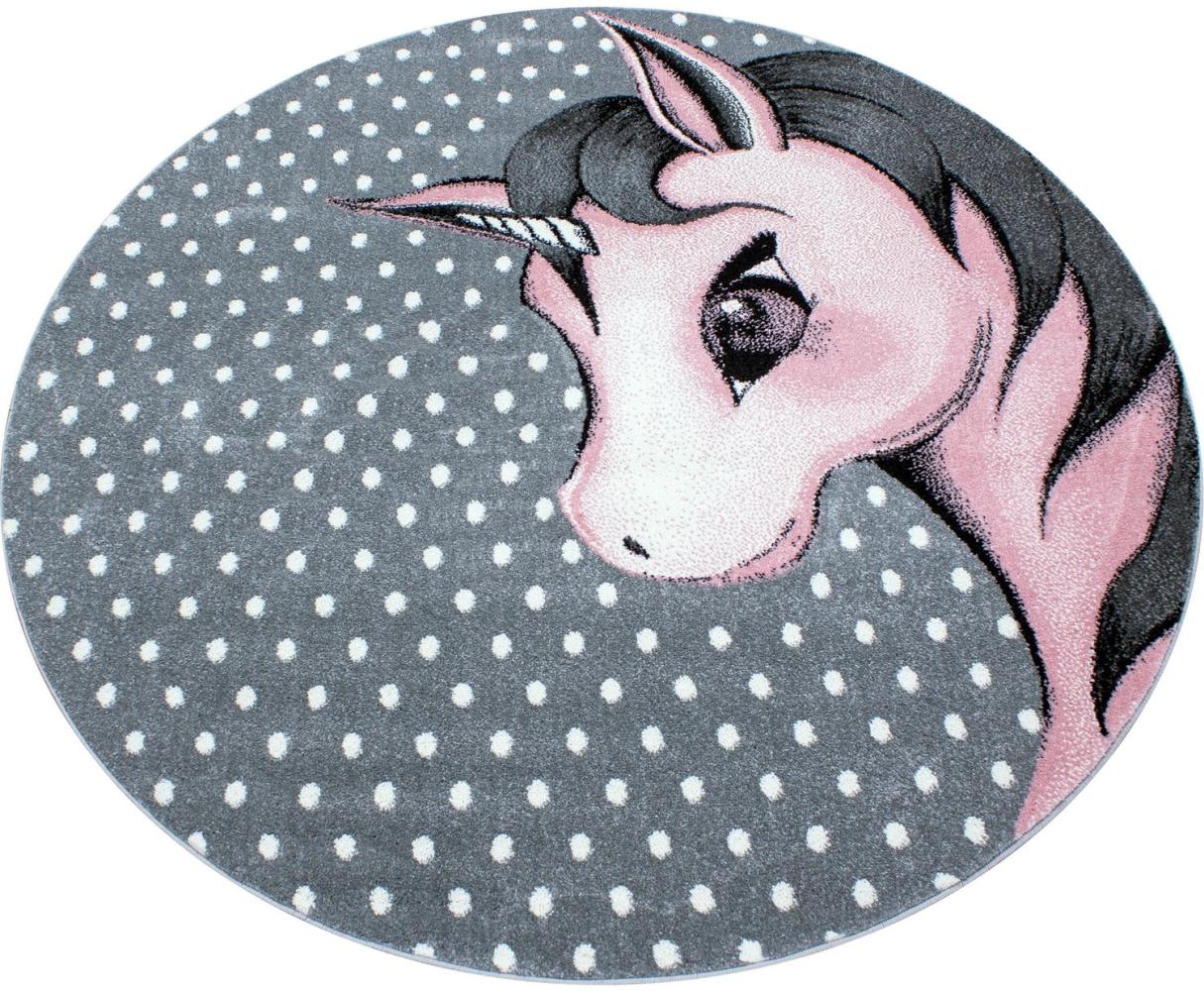Kinder Teppich Kikki rund - 160 cm Durchmesser - Pink Bild 1
