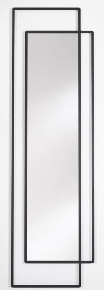 Casa Padrino Designer Wandspiegel Schwarz 50 x H. 170 cm - Wohnzimmer Spiegel - Garderoben Spiegel - Designer Spiegel - Luxus Kollektion Bild 1