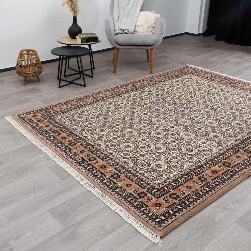 Orientteppich Herati fein, Farbe: Beige, Größe: 70x140 cm Bild 1