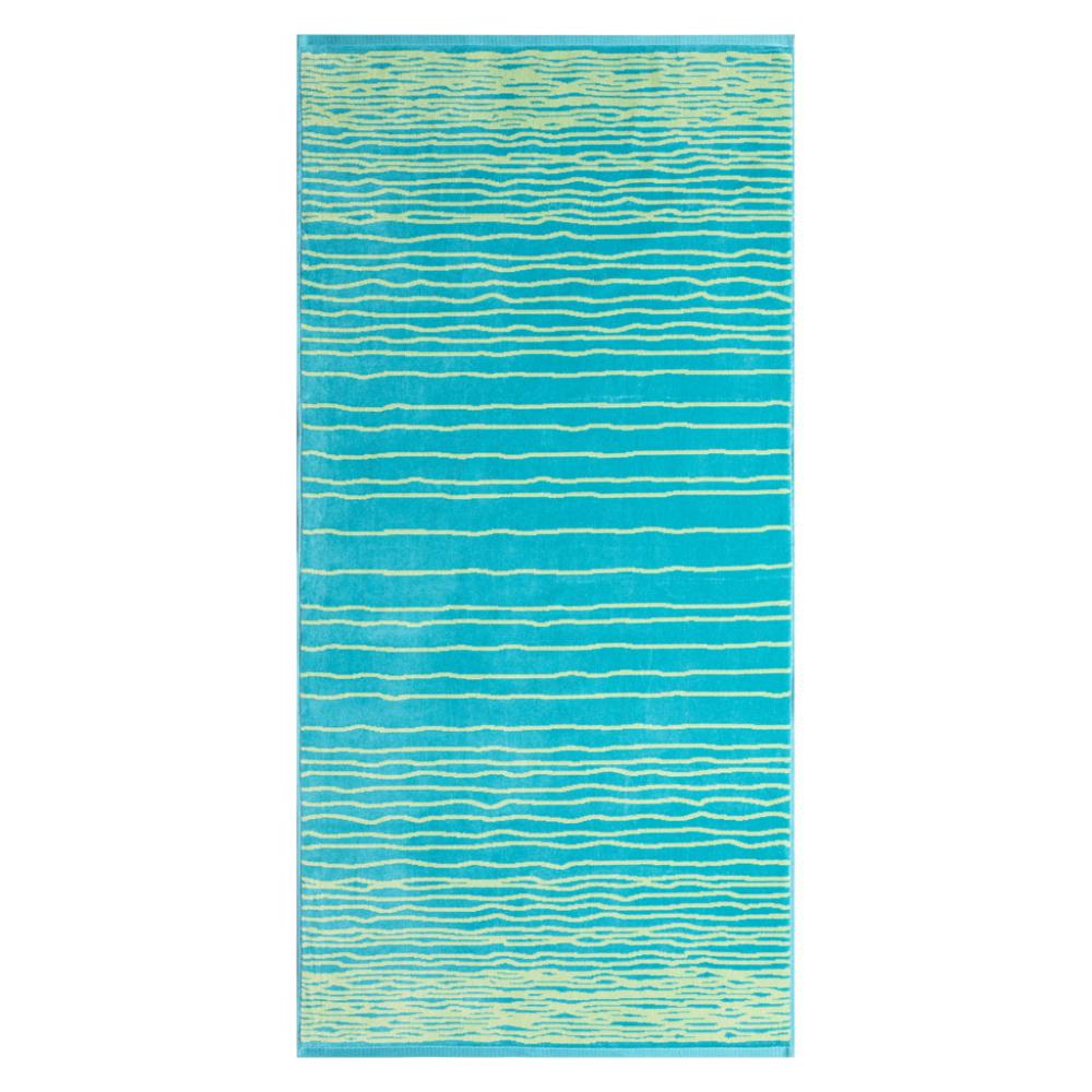 RIPPLES turquoise Strandtuch 75x160cm 100% Mesopotamische Baumwolle Bild 1