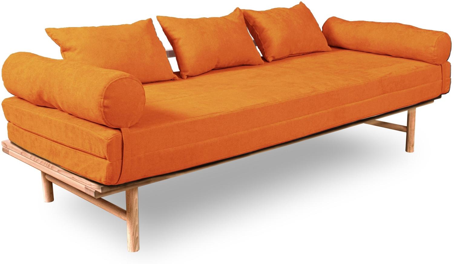 Marior HOME 'Le MAR' Klappbett, Buchenholz, natürliche Farbe, Orange Bild 1