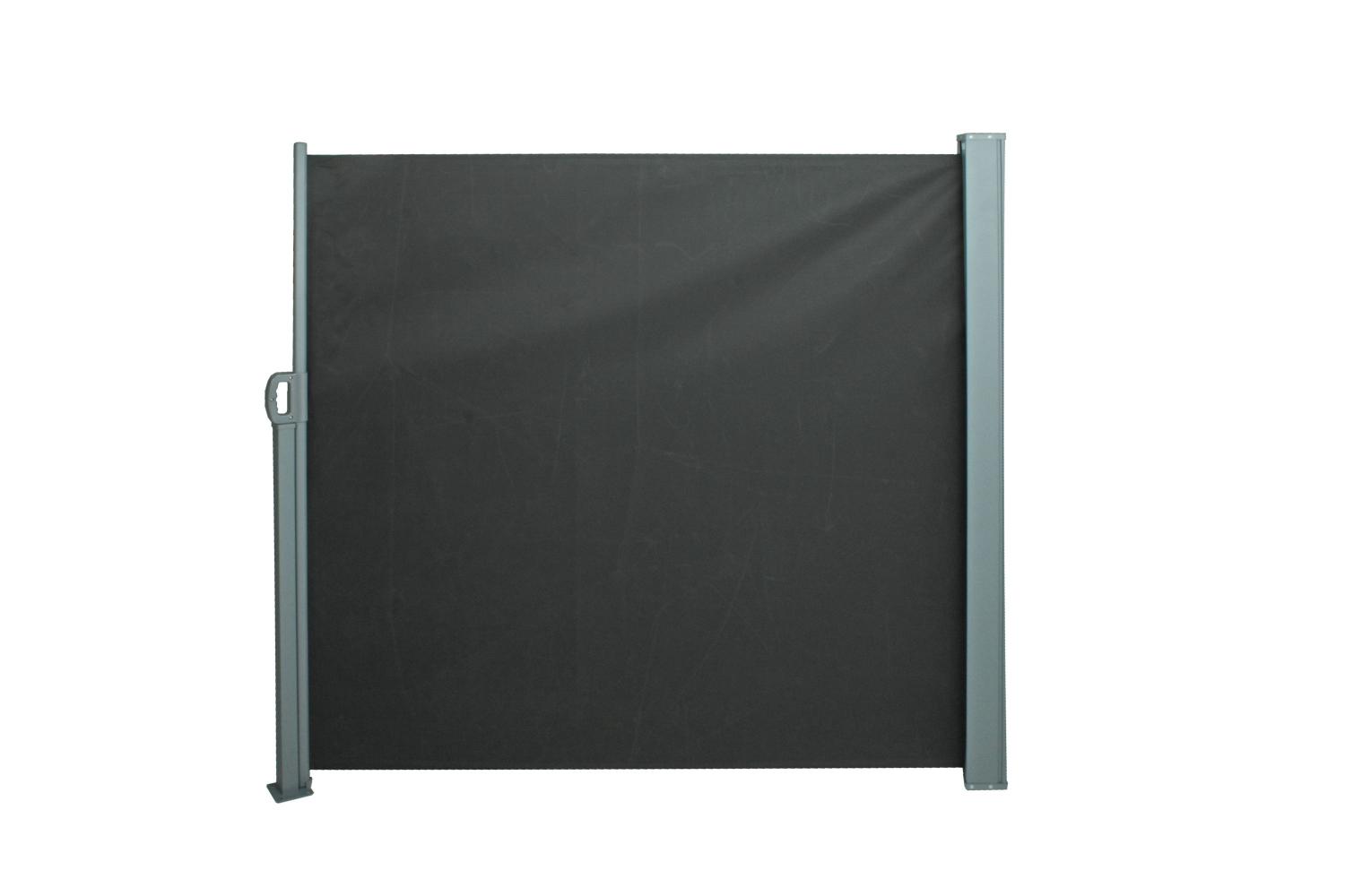 Seitenmarkise 160x300 Alu Seitenwandmarkise Markise Windschutz Sichtschutz grau Bild 1