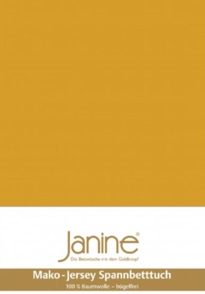 Janine Mako Jersey Spannbetttuch Bettlaken 180 - 200 x 200 cm OVP 5007 73 honiggold Bild 1