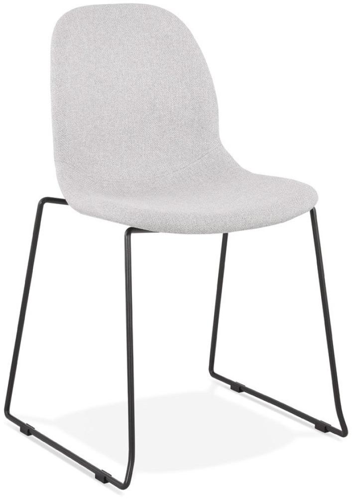 Kokoon Design Stuhl Silento Hellgrau und Schwarz Bild 1
