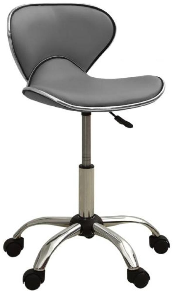 vidaXL Friseur Rollhocker Grau Kunstleder [323678] Bild 1