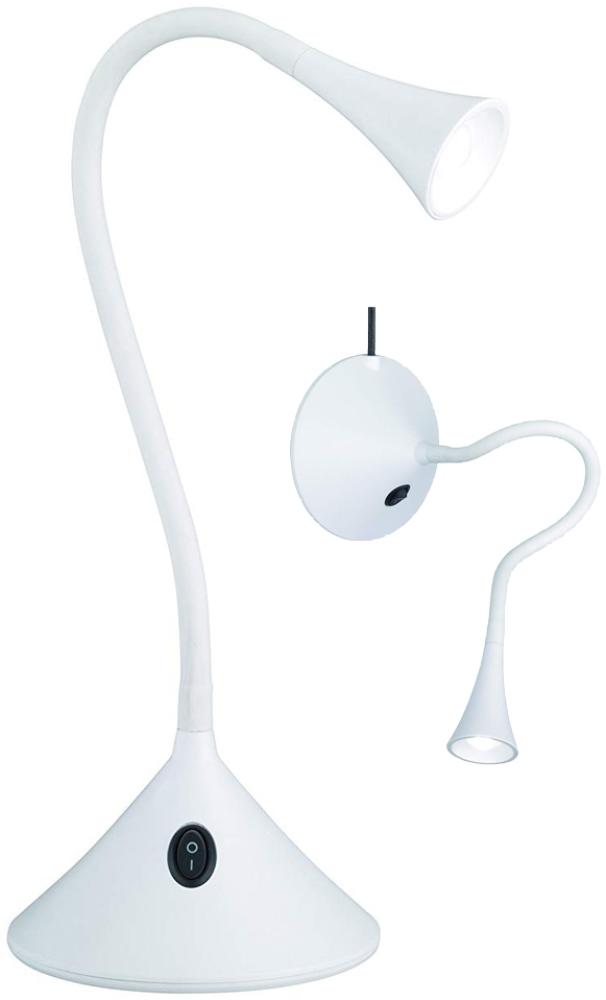 Flexible LED Schreibtischleuchten 2er SET in Weiß, auch Wandmontage möglich Bild 1