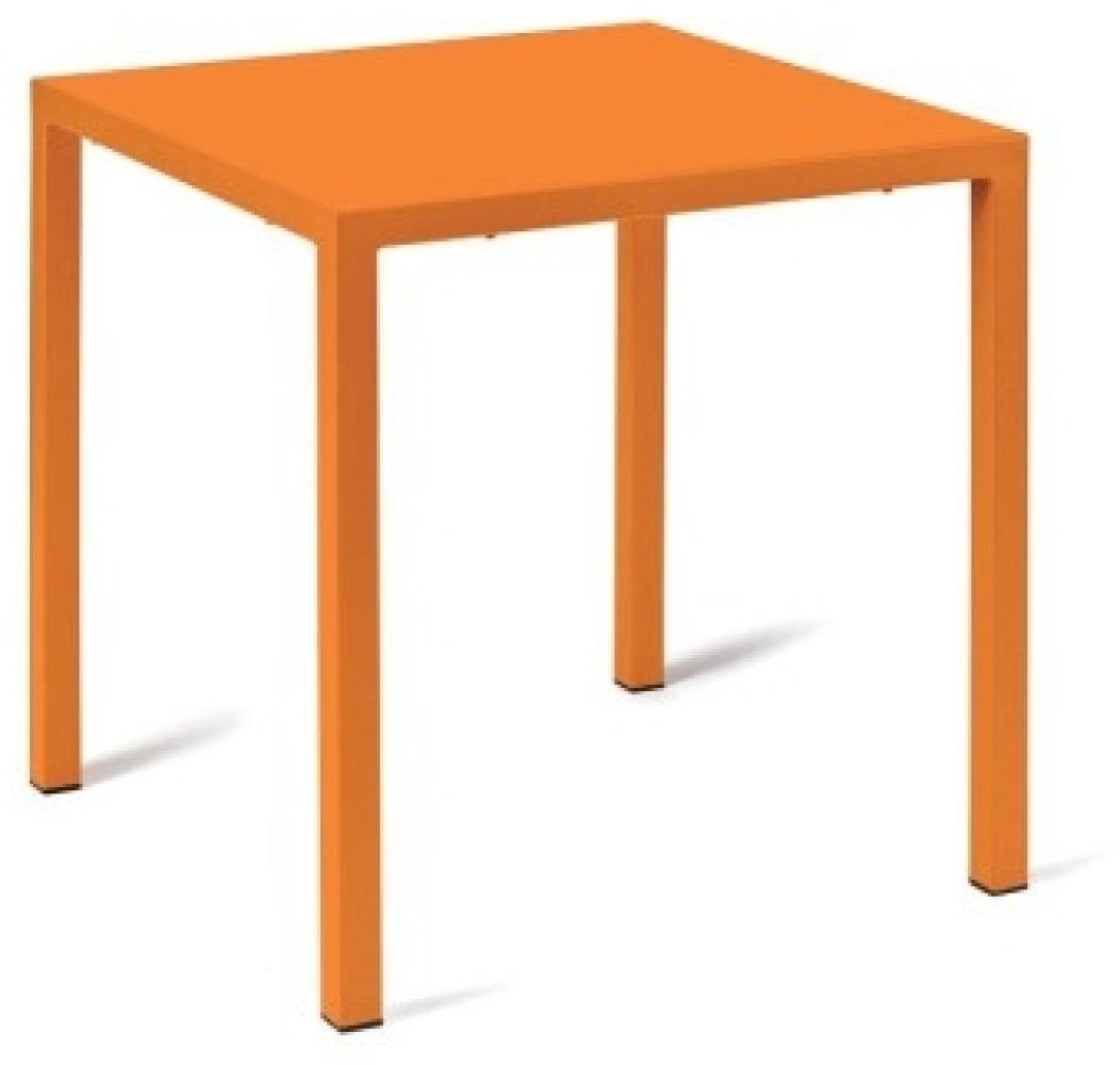 Kleiner Beistelltisch Quatris 60x60x75 cm orange Bild 1