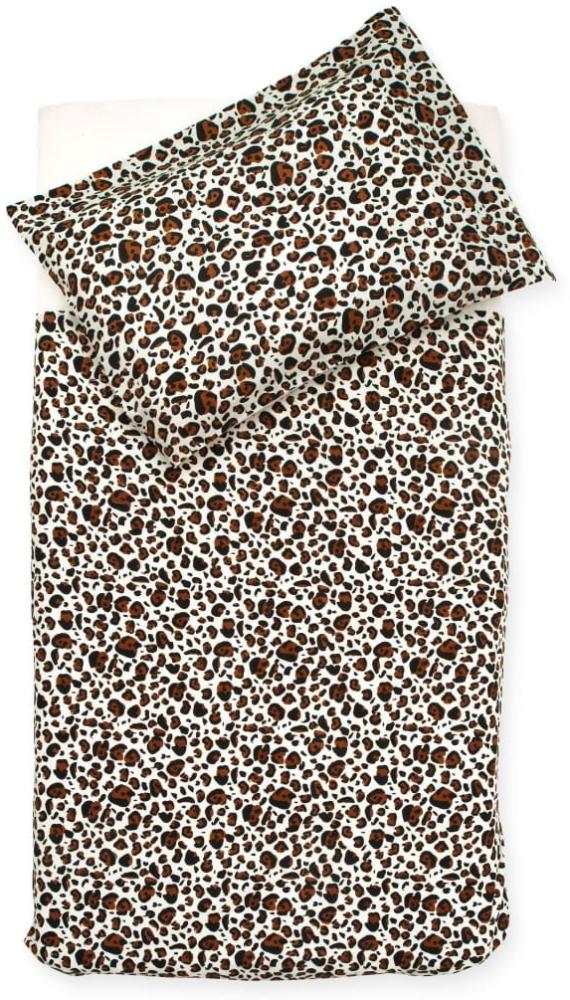 Jollein Bettbezug mit Kissenbezug Leopard 100×140 cm Braun Bild 1