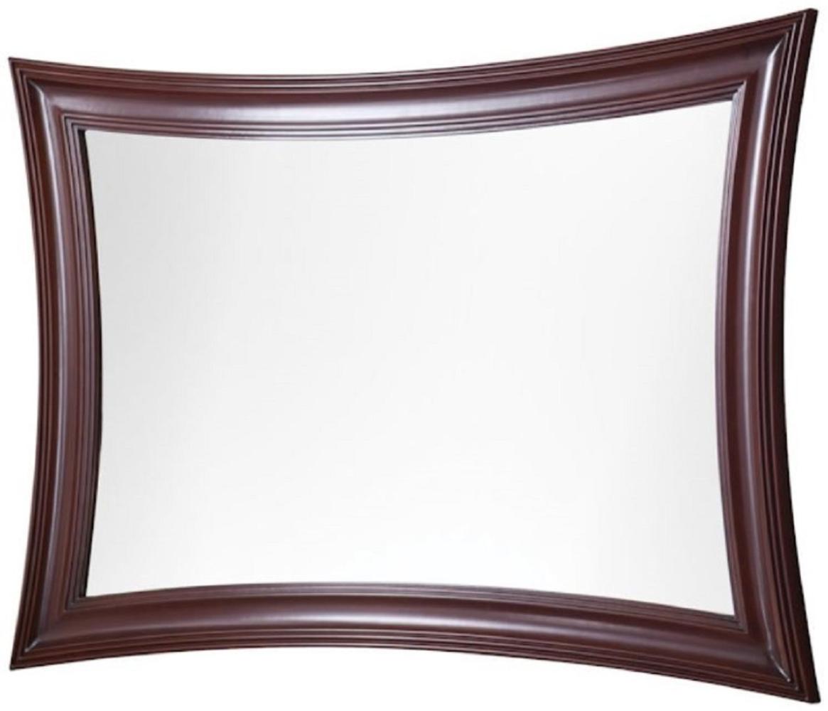 Casa Padrino Luxus Wandspiegel Dunkelbraun 85 x 2,5 x 120 cm - Spiegel mit Massivholzrahmen - Wohnzimmer Deko Accessoires Bild 1