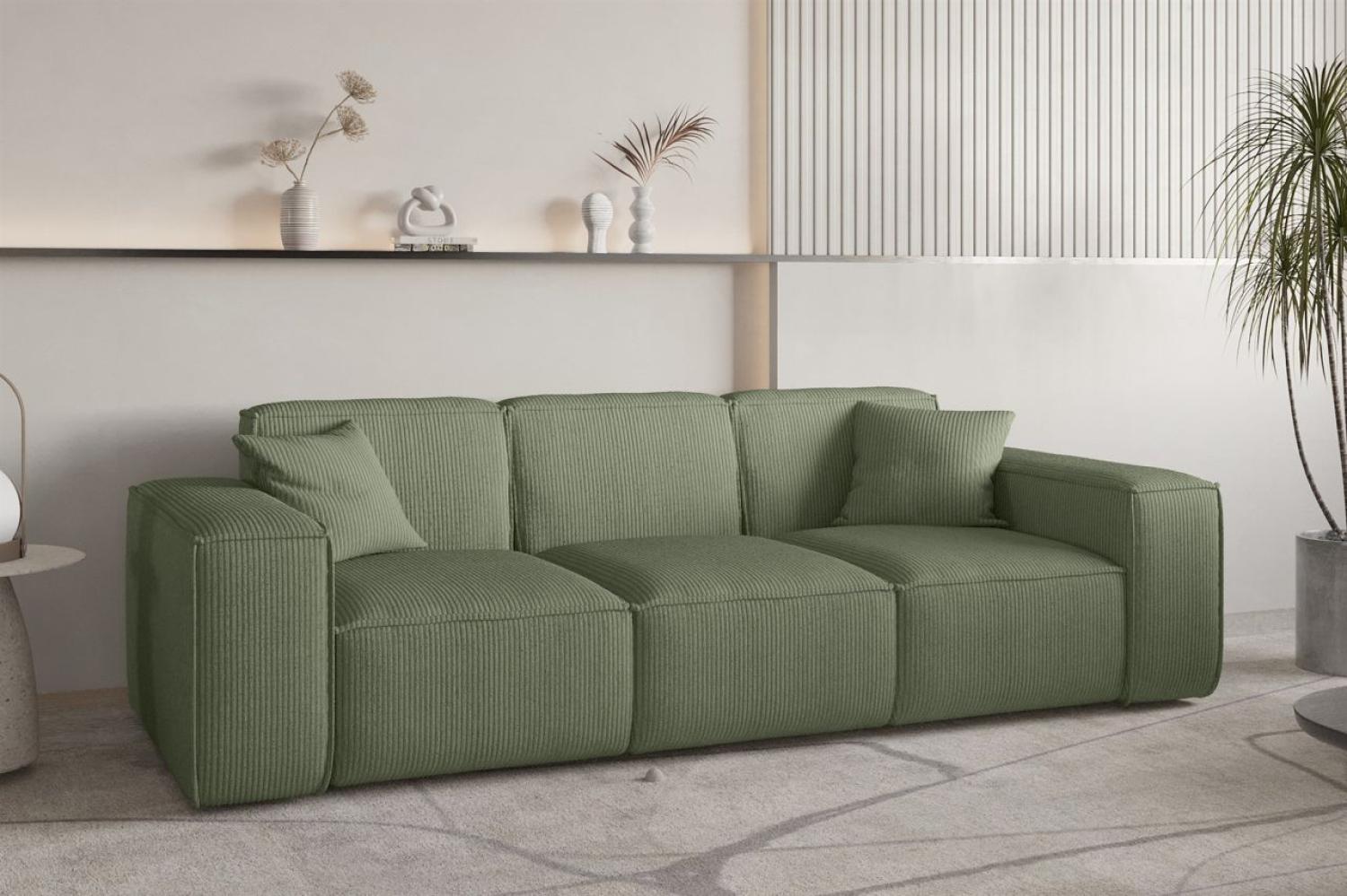 Sofa Designersofa CELES PREMIUM 3-Sitzer in Stoff Scala Forest Bild 1