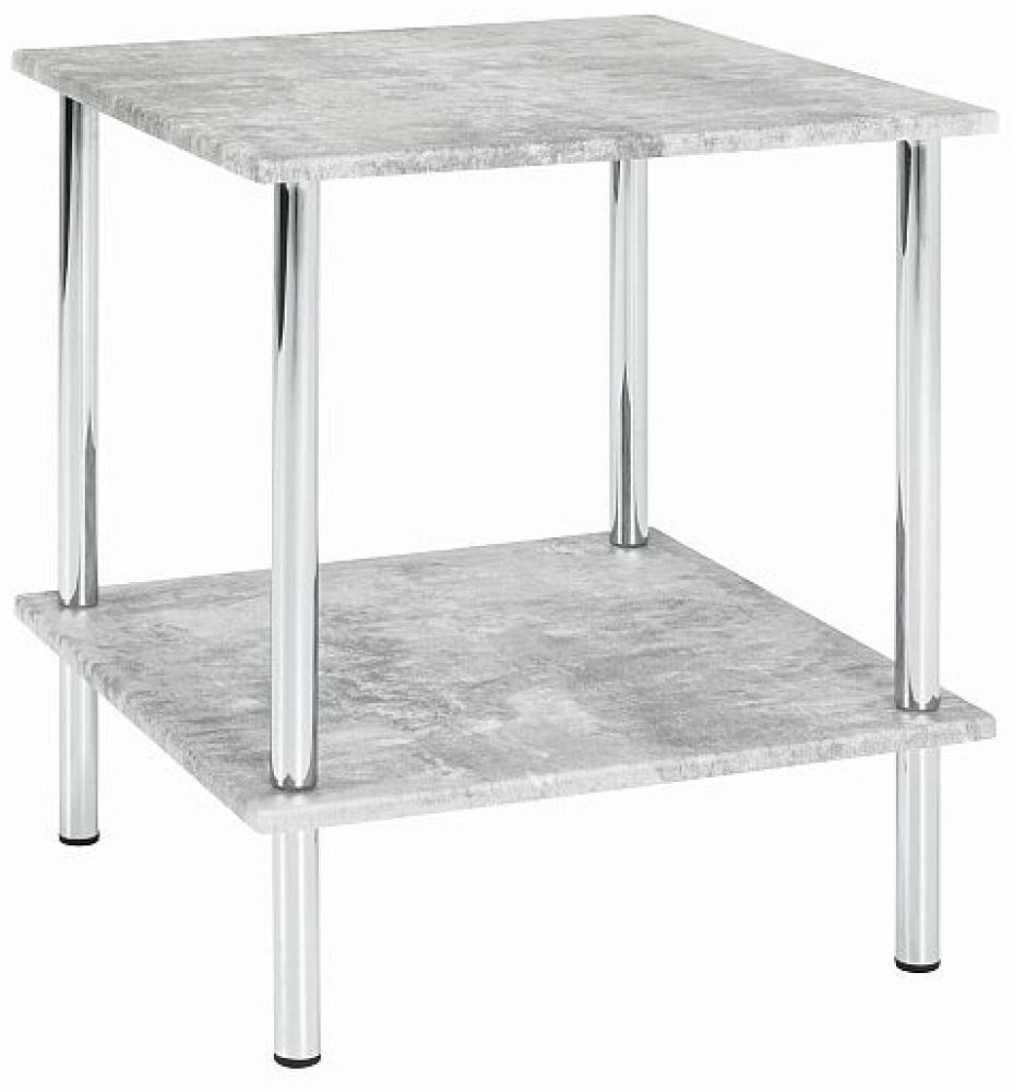 Beistelltisch chrom betonoptik 39x39x45cm Bild 1