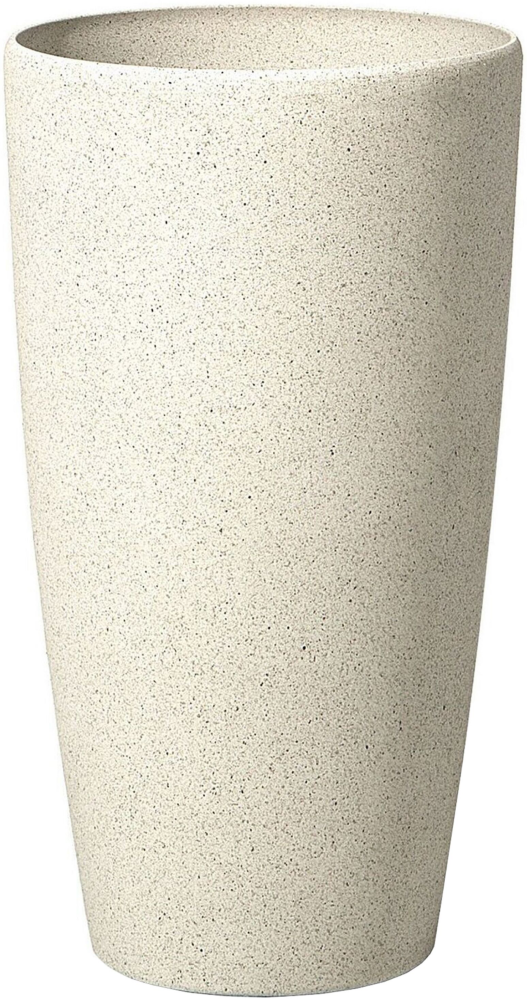 Blumentopf hellbeige rund 31 x 31 x 58 cm ABDERA Bild 1