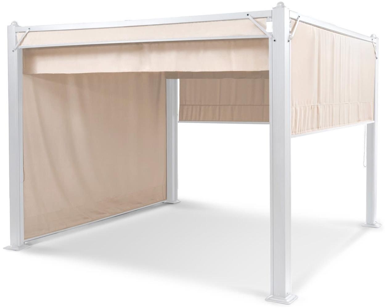 Pantheon Cortina Pavillon mit Dach 3x3m 4 Seitenteile Beige Bild 1