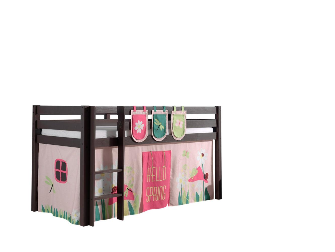 Spielbett Pino mit Textilset Vorhang und 3 Taschen "Spring" Bild 1