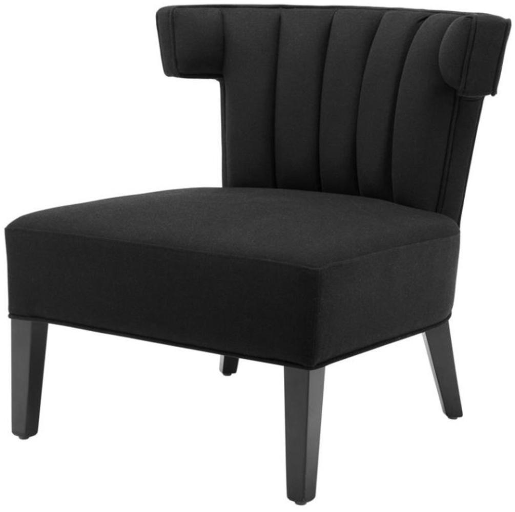 Casa Padrino Luxus Sessel Schwarz - Designer Möbel Bild 1