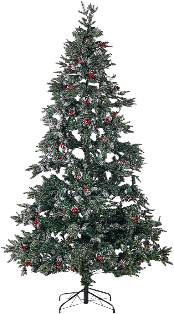 Künstlicher Weihnachtsbaum mit Schnee bestreut 240 cm grün DENALI Bild 1
