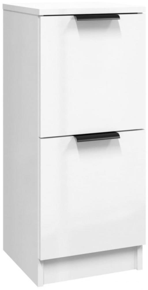 Sideboard Hochglanz-Weiß 30x30x70 cm Holzwerkstoff [811181] Bild 1