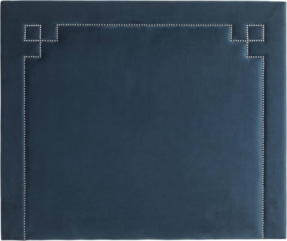 Casa Padrino Designer Bett-Kopfteil Blau 180 x H. 150 cm - Luxus Schlafzimmermöbel Bild 1