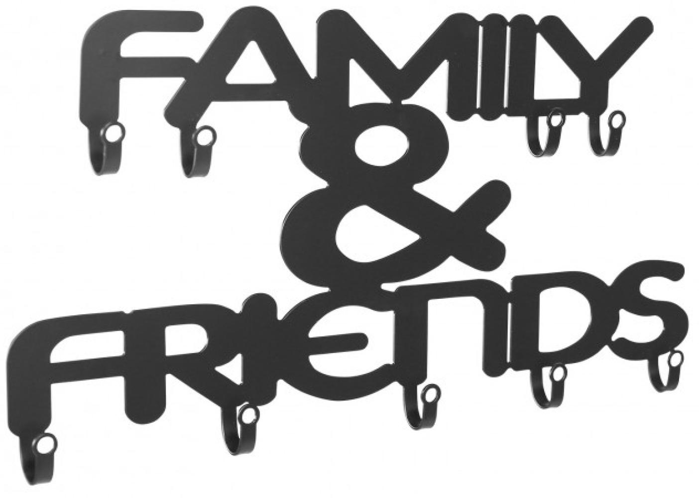 MIADOMODO® 'Family & Friends' Wandgarderobe, Metall matt Schwarz Bild 1